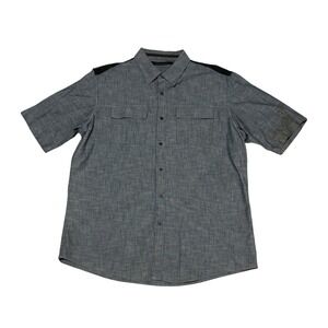 Used Sean John Blue Short Sleeve Button-up Shirt Men's Sz 3X Excellent Condition